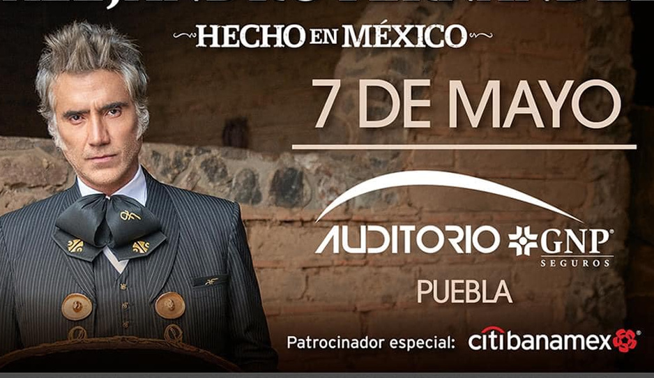 El Potrillo regresa a Puebla, hasta dos mil 900 la entrada más cara en el Auditorio GNP