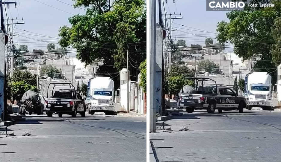 ‘Es el colmo’ Aseguran pipa de gas LP robada atrás de la casa del edil de los Reyes de Juárez