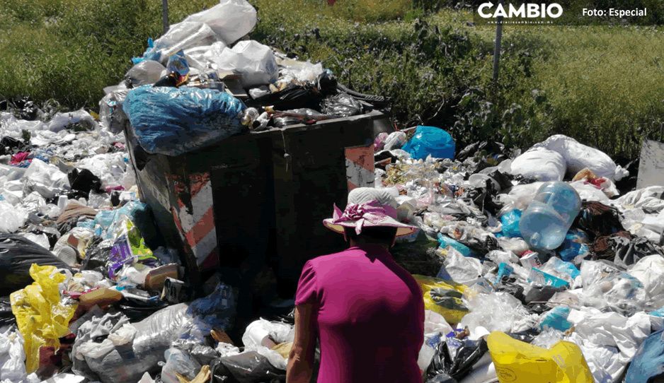 Calles de Tehuacán se desbordan de basura tras clausura del relleno sanitario