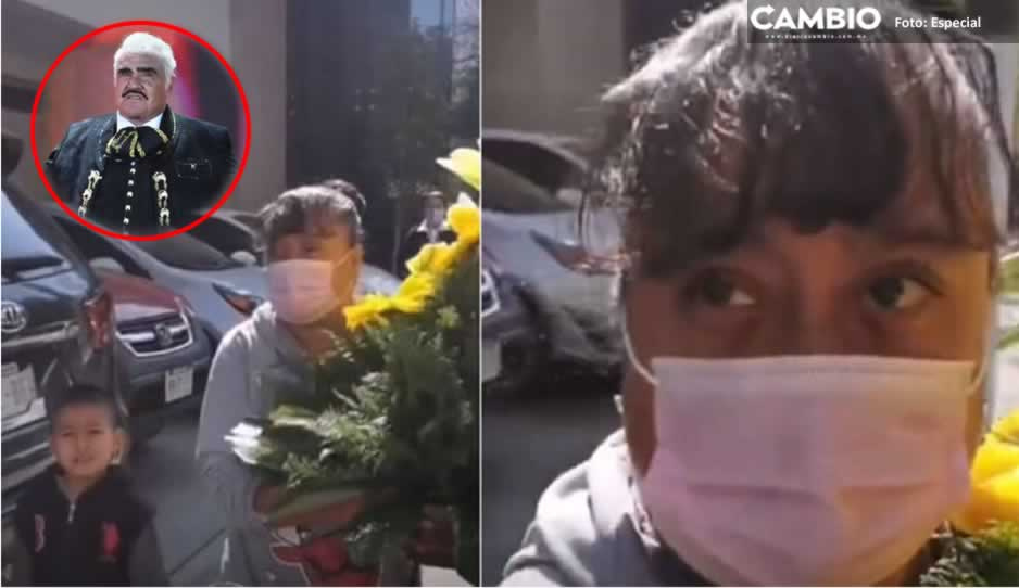 ¿Flores para Vicente Fernández? Reportero confunde a mujer con fan del Charro de Huentitán (VIDEO)