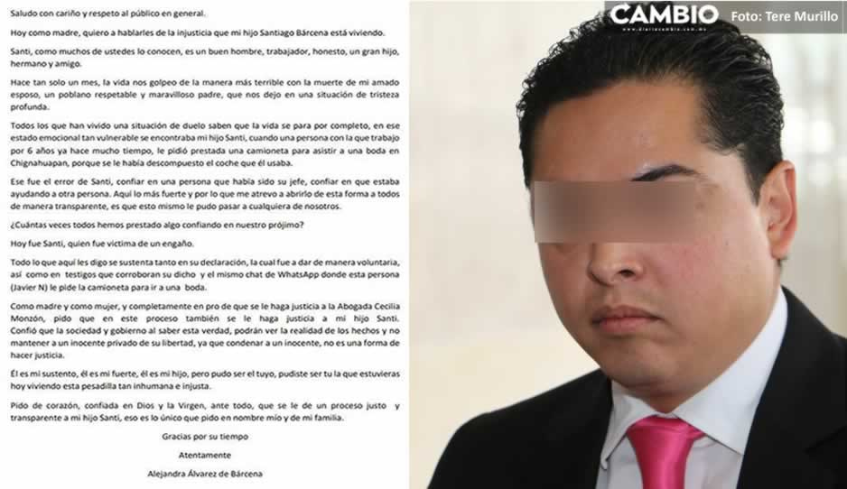 Mamá de Santiago &#039;B&#039; afirma que fue engañado por López Zavala; &quot;le pidió la camioneta para ir a una boda&quot;