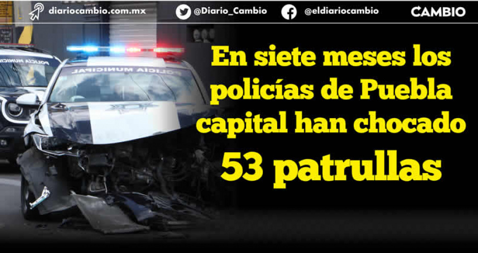 Cada cuatro días choca una patrulla de la policía municipal y han dejado 30 heridos