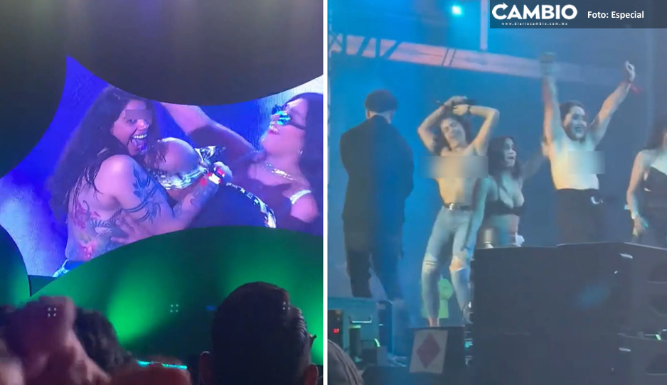 ¡Se descontroló! Concierto de Jowell y Randy termina con mujeres sin ropa en el escenario (VIDEO)