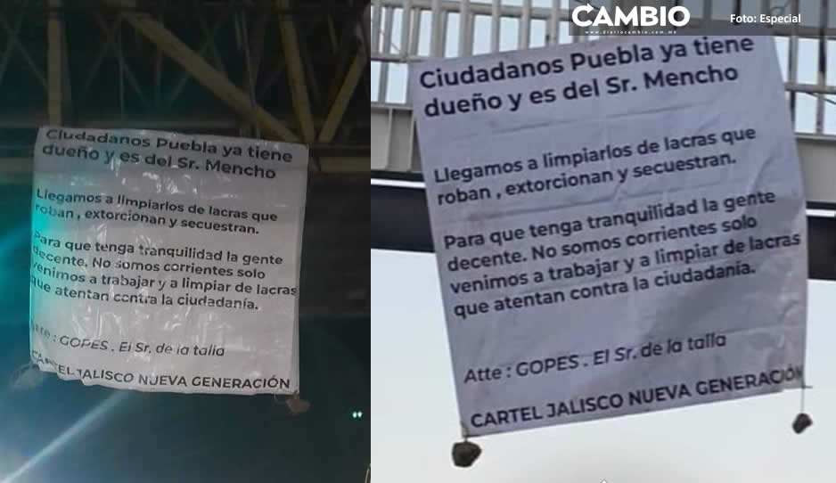 Secretario de seguridad de San Pedro Cholula pide no caer en pánico tras la aparición de narcomantas