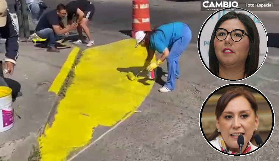 Genoveva Huerta y Lupita Leal le hacen la chamba a Lalo Rivera: dan mantenimiento a la ciclopista (VIDEO)