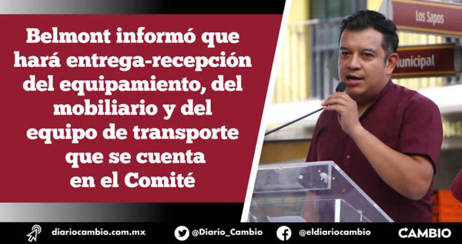 Con la unción de la nueva dirigencia de Morena iniciará proceso de Entrega-Recepción: Belmont