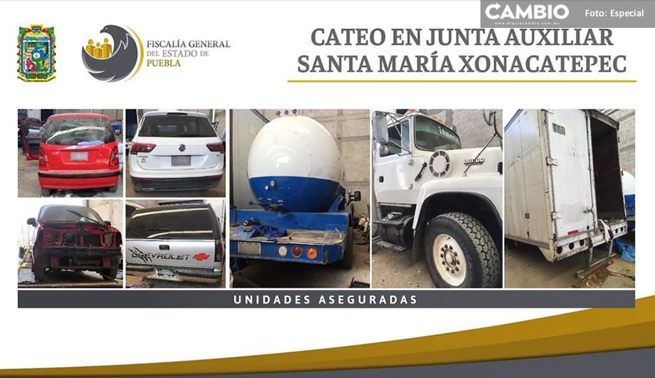 Xonacatepec bodega de autos robados: hallan siete vehículos y una camioneta huachicolera