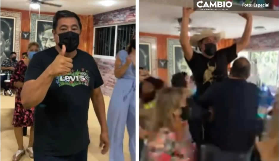 ¡Sin miedo al Ómicron! Salgado Macedonio hace tremenda “covifiesta” por su cumpleaños (VIDEO)