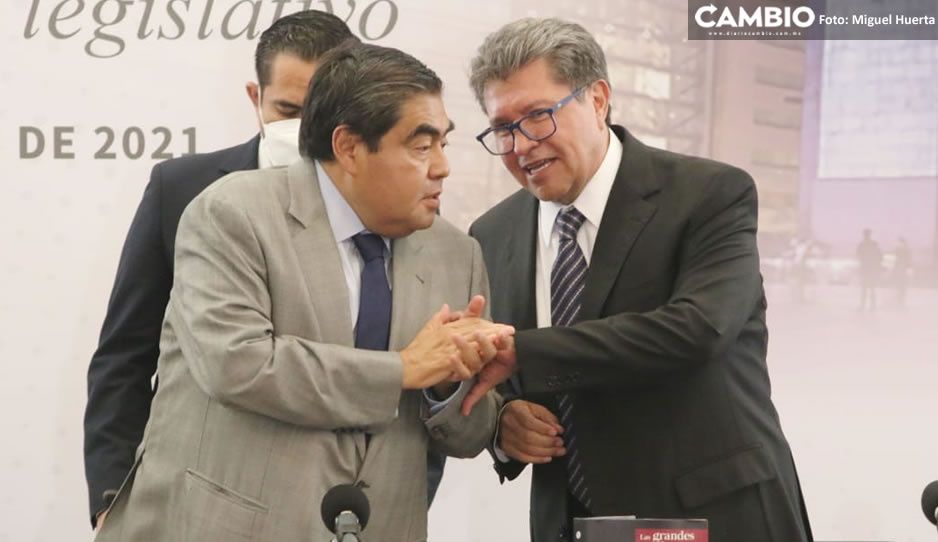 Hoy en Puebla hay un buen ambiente político: Barbosa agradece a Monreal elogios sobre su gobierno