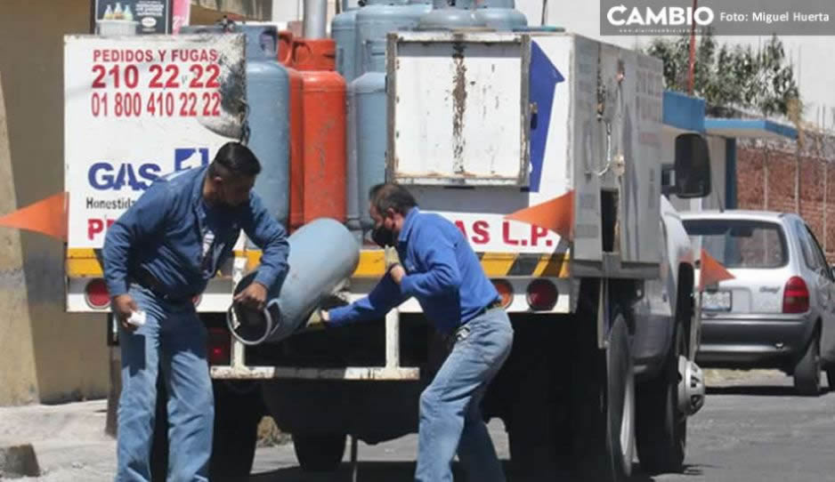 Cilindro de 20 kilos de gas costará 465 pesos en Puebla capital
