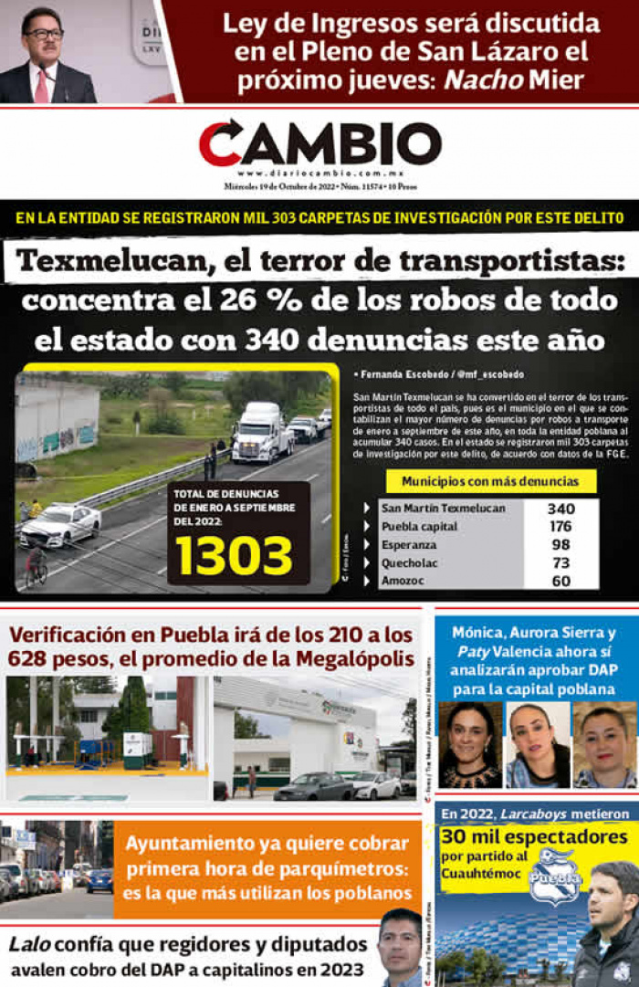 Texmelucan, el terror de transportistas: concentra el 26 % de los robos de todo el estado con 340 denuncias este año