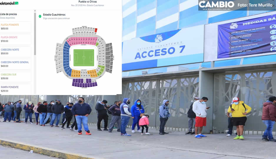 ¡Corre por los últimos boletos para el Puebla vs Chivas! Van desde 290 hasta 890 pesos