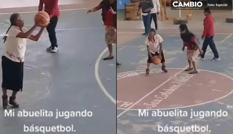 ¡Wooow! Abuelita sorprende por jugar básquetbol; la comparan con Jordan (VIDEO)