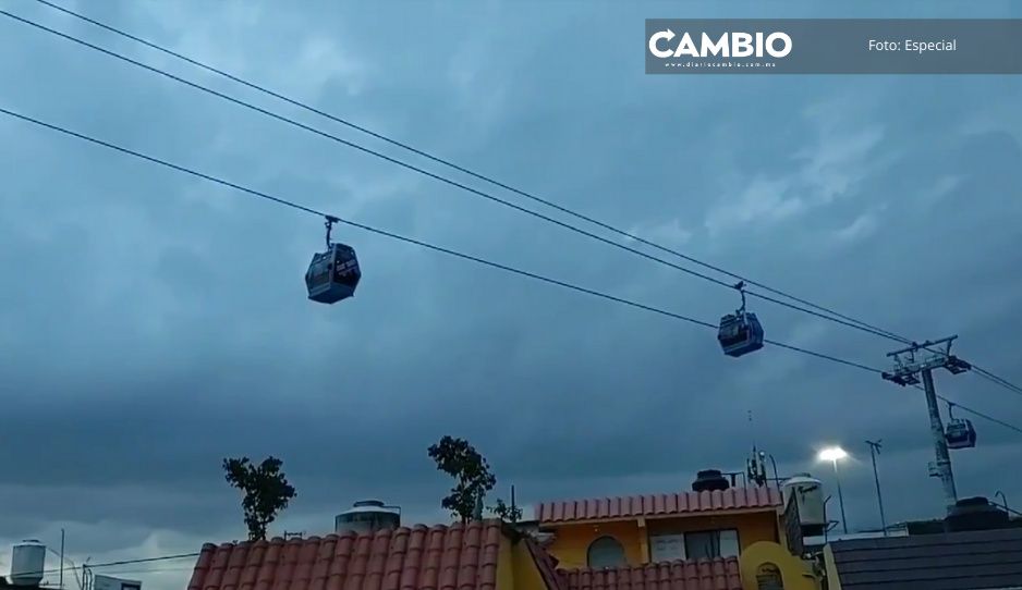 Ya se hizo costumbre: Cablebús falla otra vez y los dejan parados por casi una hora (VIDEO)