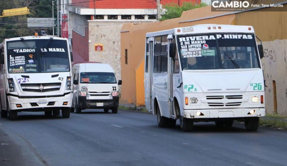 Envían al corralón a rutas de Puebla por no tener documentos de circulación