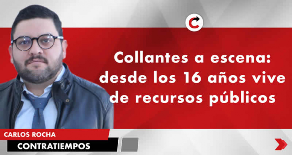 Collantes a escena: desde los 16 años vive de recursos públicos