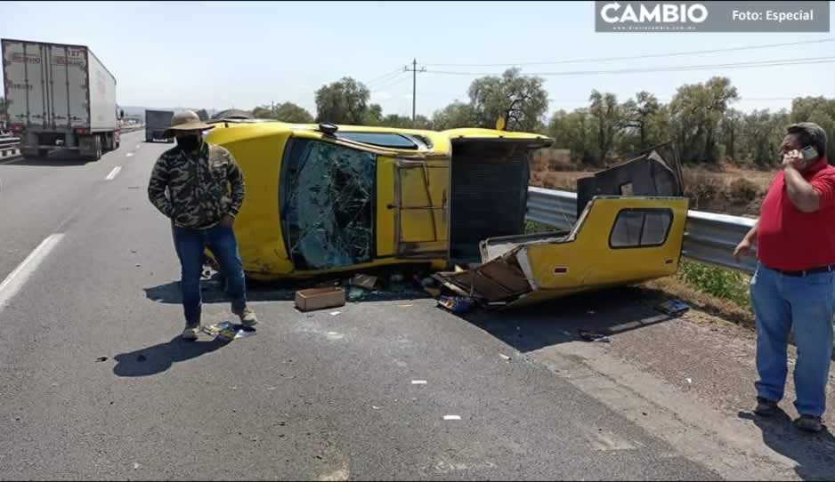 Choque en Palmar de Bravo deja dos heridos y daños materiales