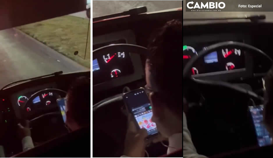 Pasajeros de Estrella Roja denuncian a conductor que chatea mientras conduce (VIDEO)