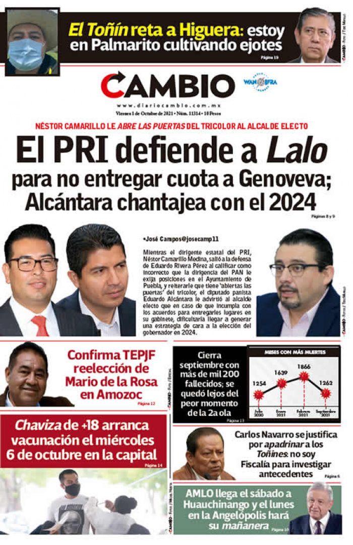 El PRI defiende a Lalo para no entregar cuota a Genoveva; Alcántara chantajea con el 2024