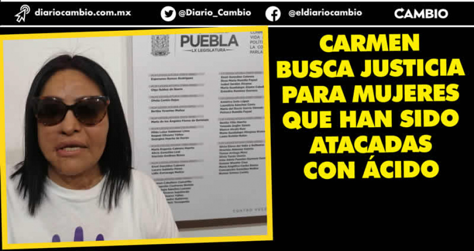 La violencia con ácido se ha convertido en un tema invisible para las autoridades: Carmen Sánchez