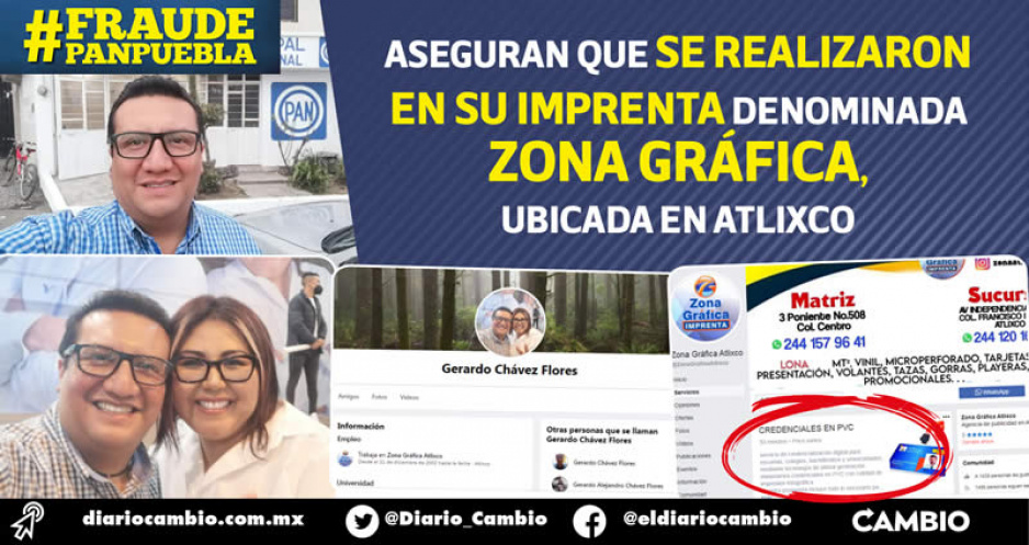 Responsabilizan a Gerardo Chávez, operador genovevista, de la impresión de credenciales fake (FOTOS Y VIDEO)