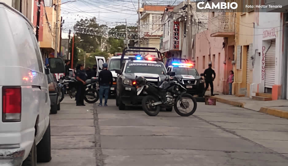 Balacera en Texmelucan deja un lesionado  (VIDEO)