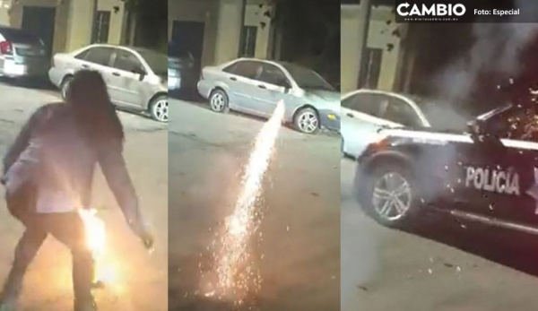 ¡Epic fail! Mujer lanza cohete directo a una patrulla por accidente (VIDEO)