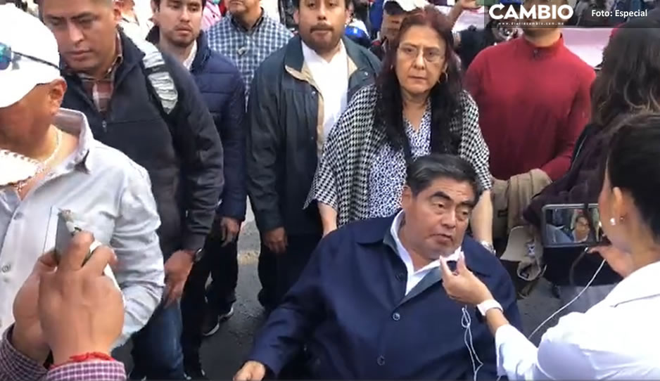 Barbosa asegura que fueron 10 mil poblanos a la marcha con AMLO (VIDEO)