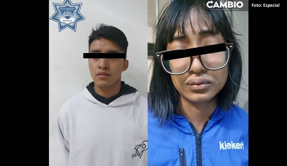 Caen Marcos y Mari Cruz tras asaltar a mano armada Coppel de Amozoc
