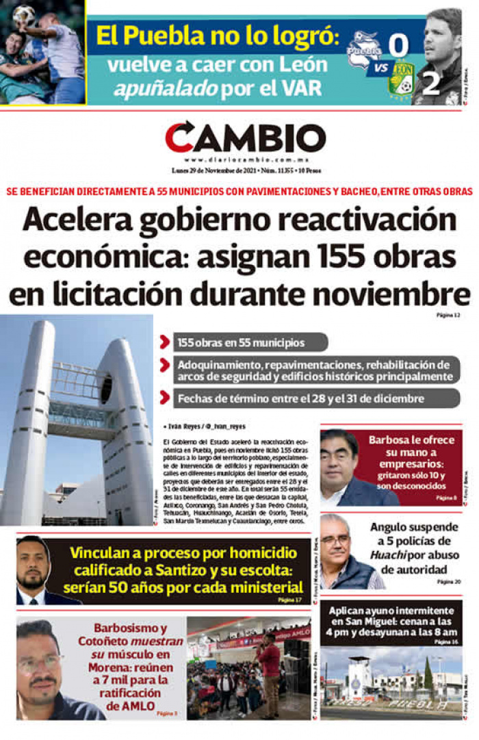 Acelera gobierno reactivación económica: asignan 155 obras en licitación durante noviembre