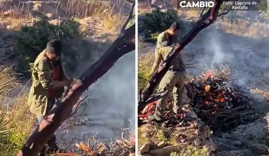 Miembros del CJNG queman restos de sus rivales en Zacatecas (VIDEO FUERTE)