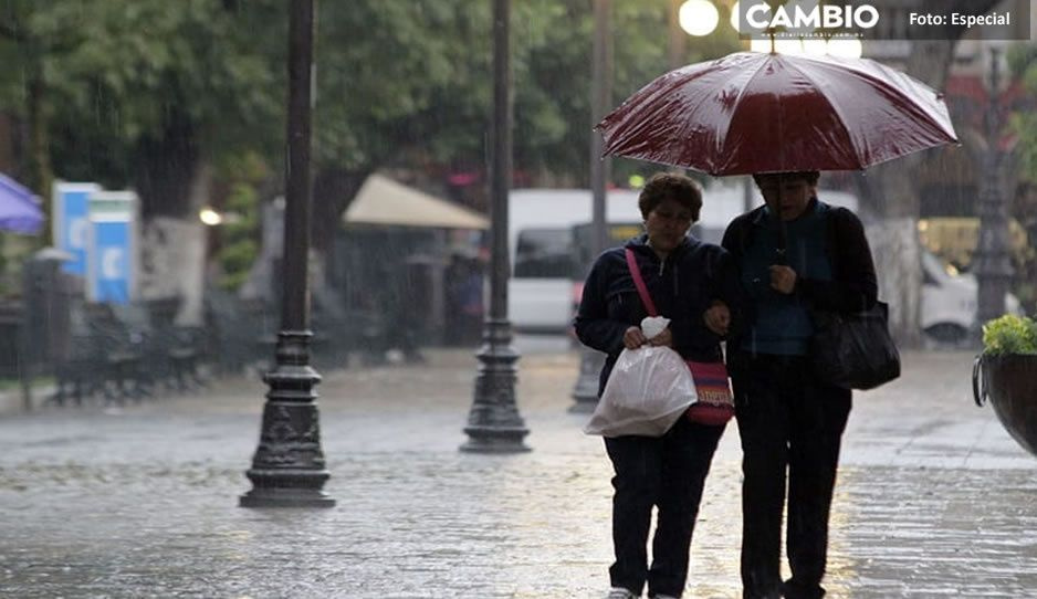 ¡Prepara el paraguas! Este domingo pronostican fuertes lluvias para Puebla