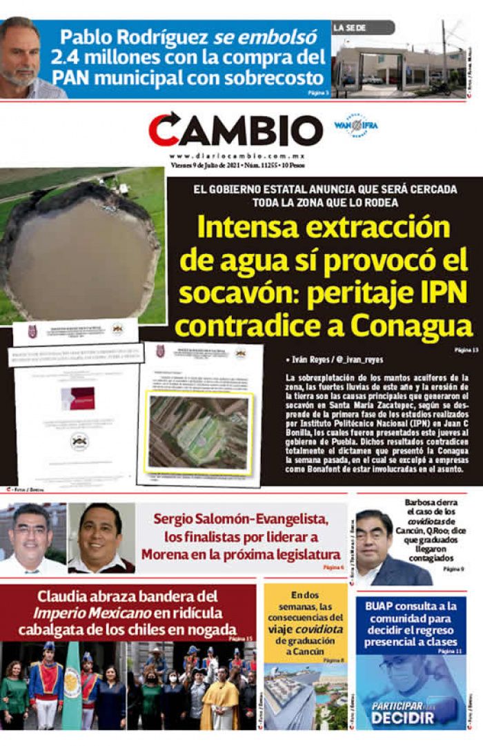Intensa extracción de agua sí provocó el socavón: peritaje IPN contradice a Conagua