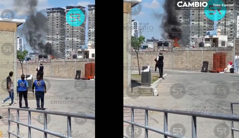 ¡Fuego, fuego! Reportan incendio a un costado de Walmart de Ciudad Judicial (VIDEO)