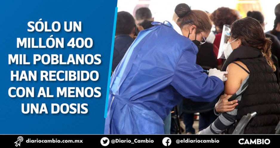 Puebla es el penúltimo lugar en vacunación antiCOVID del país: sólo el 22 % está inoculado