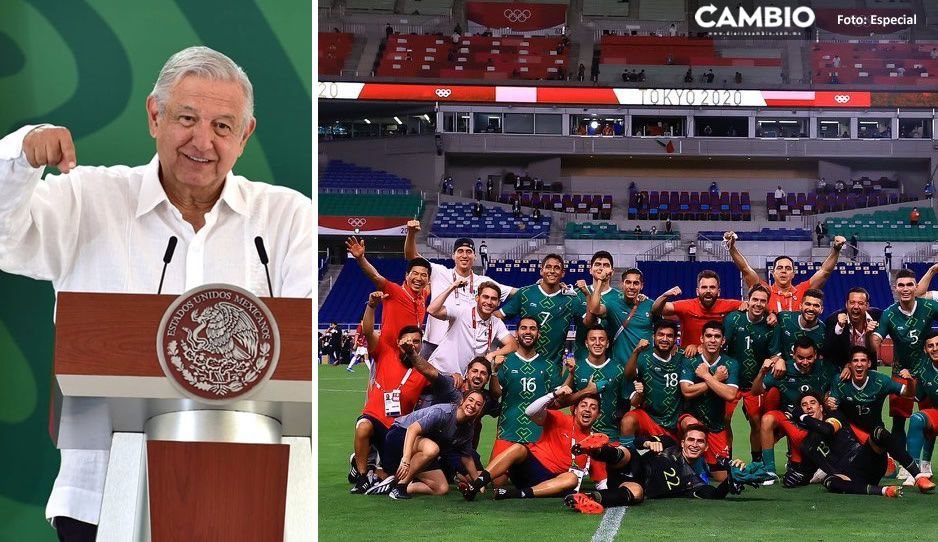 AMLO aplaude a Selección mexicana por ganarle a Japón en los Juegos Olímpicos