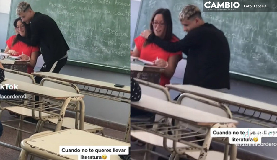 ¡Todo sea para no reprobar! Joven le baila de forma sensual a su maestra (VIDEO)