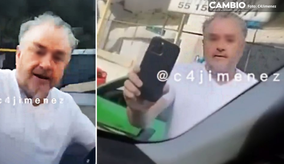 ¡Otro viejito loco! Con todo y guaruras baja a golpear a automovilista en la México-Toluca (VIDEO)