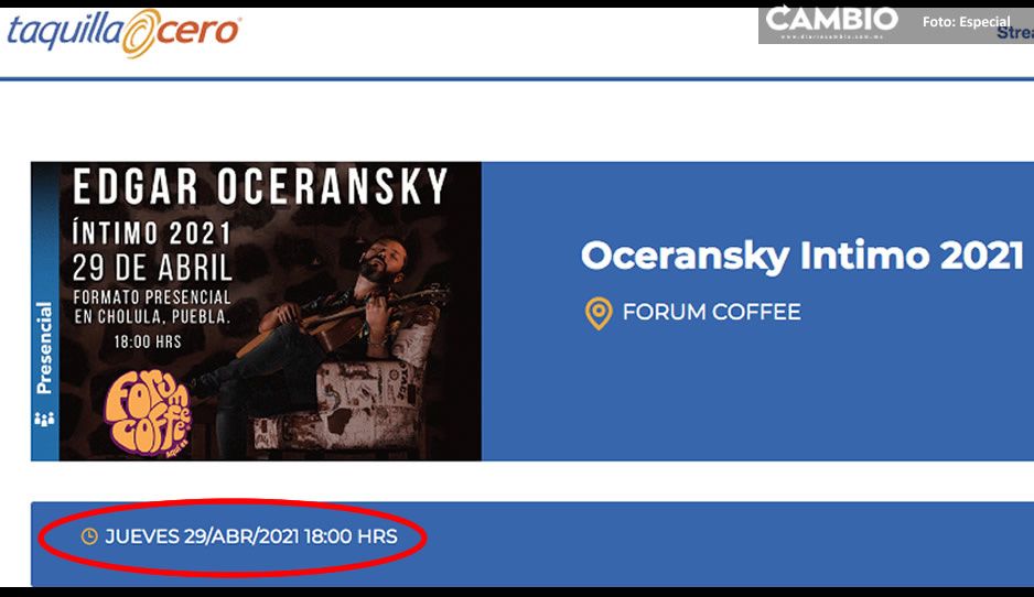 ¡Está prohibido! Edgar Oceransky desobedece el decreto; dará concierto en vivo en Puebla