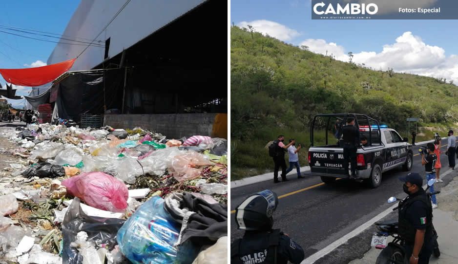 Policías liberan el relleno sanitario de Tehuacán y detienen a 16 personas