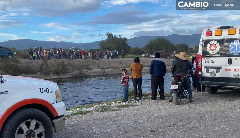 Encuentran y rescatan el cuerpo sin vida del señor Senovio, cayó al Canal de Valsequillo