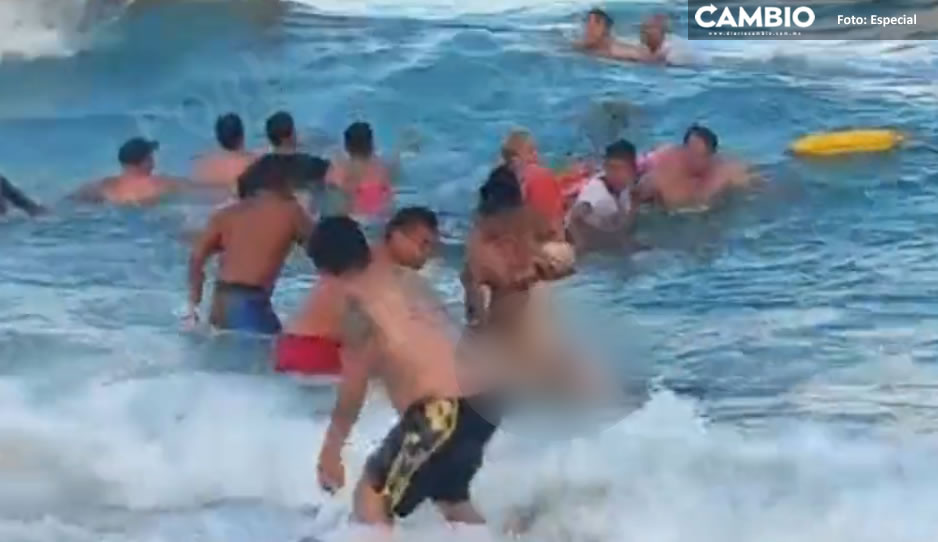 VIDEO FUERTE: No tuvo Sábado de Gloria; turista muere ahogado en playa de Cancún