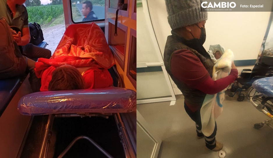 ¡Ya no llegó al hospital! Joven de 18 años da a luz dentro de una ambulancia en Tecamachalco