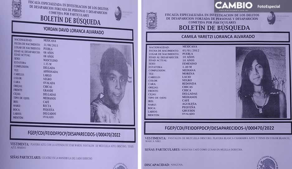 Desaparecen los hermanos Camila y Yordan en calles de Puebla ¡Ayuda a localizarlos!