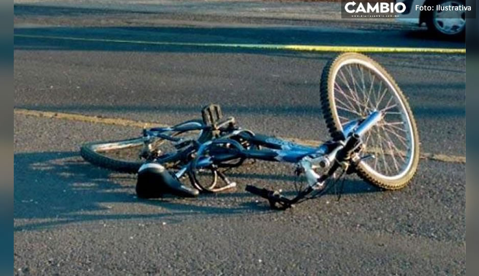 Policía atropella a ciclista y se da a la fuga en Izúcar