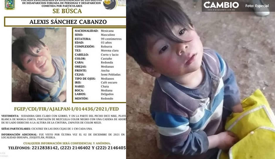 Siguen buscando a Alexis Sánchez de 3 añitos; Se lo llevaron en un evento escolar en Zoqiutlán