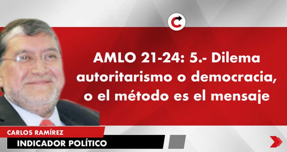 AMLO 21-24: 5.- Dilema autoritarismo o democracia, o el método es el mensaje