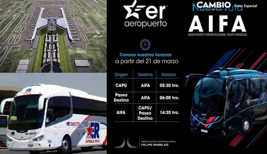 Estrella Roja abre corridas para el AIFA ¡checa aquí las salidas y costo!