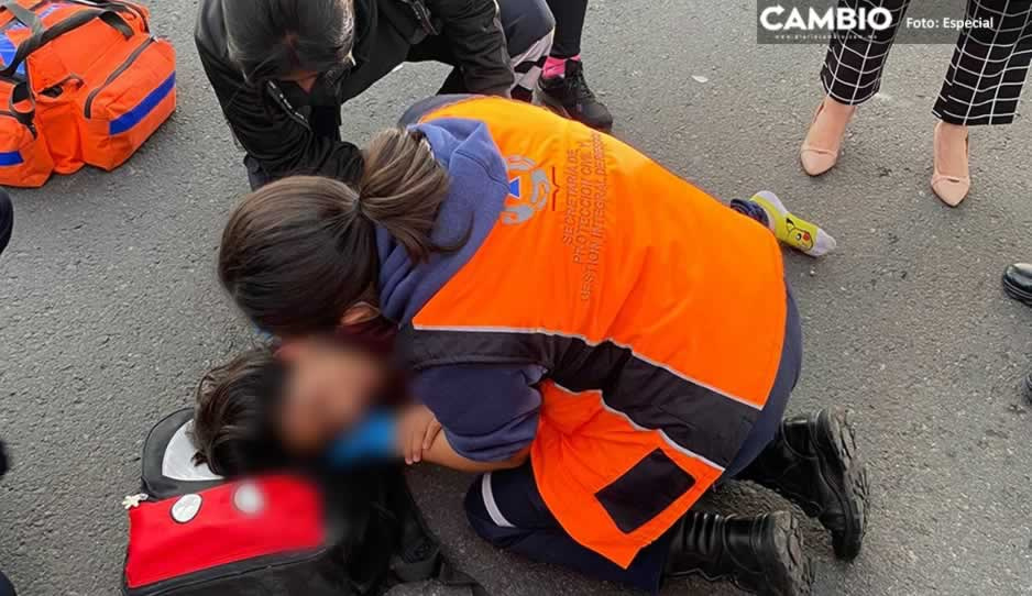 Loco al volante atropella a niña frente al parque de Las Ninfas y se da a la fuga