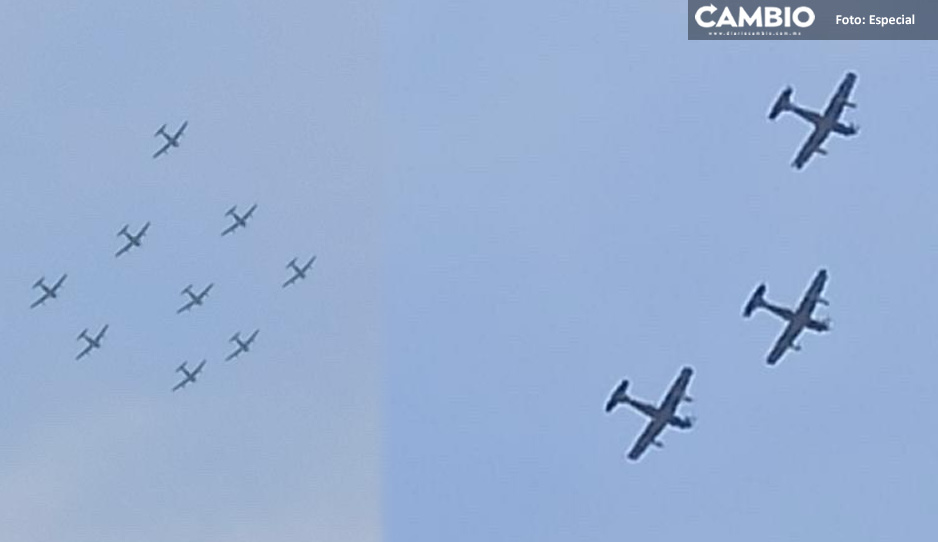 ¿Llegaron los rusos? Poblanos se alarman por aviones que sobrevuelan en la zona metropolitana (VIDEO)